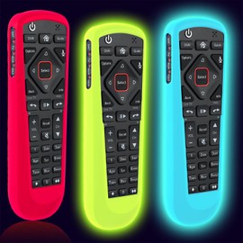 3 Pack Cover for Dish Network Remote, Case for Dish TV Remote Control 52.0/54.0 Replacement, Silicone Skin Sleeve Glow in The Dark Green Blue Red