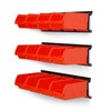 Ultrawall Wall Mounted Storage Bins, Plastic Hanging Storage Organizer Bins,