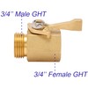 M MINGLE Heavy Duty Brass Garden Hose Shut Off Valve,