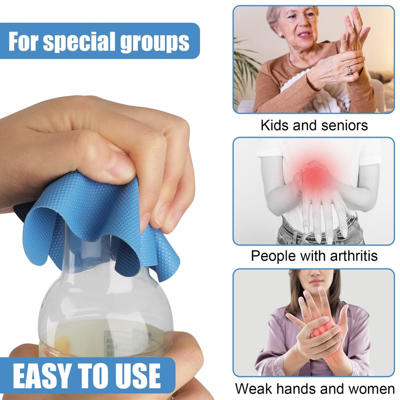 4pcs Jar Opener Gripper Pads, Rubber Jar Grippers Multi-function Jar
