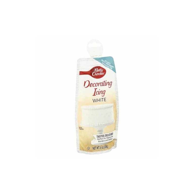 Betty Crocker Decorating Icing Pouch White 8 oz (Pack of