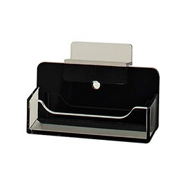 Marketing Holders Slatwall Business Card Holder Single Pocket Clear and Black Acrylic Organizer for 3.5" x 2" Contact or Appointment Cards in Doctors and Dental Offices