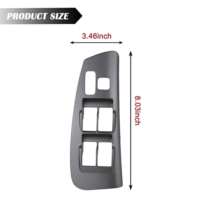 TQPONLY Door Window Switch Bezel Front Driver Side Compatible with