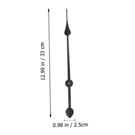 Veemoon 4pcs Wall Clock Extra Long Hands Extra Long Clock Hands Wall Clocks High Torque Clock Mechanism Digital Wall Clock LED Clock Digital Clocks Bedside Extra Large Hands Aluminum Black