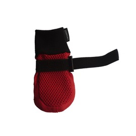 Paw Protector Dog Boots Breathable Soft Sole and Nonslip Set of 4 Color Red Size Small
