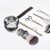 Healeved 1set Man Shaving Brush Kit Fiber Brush and Foaming
