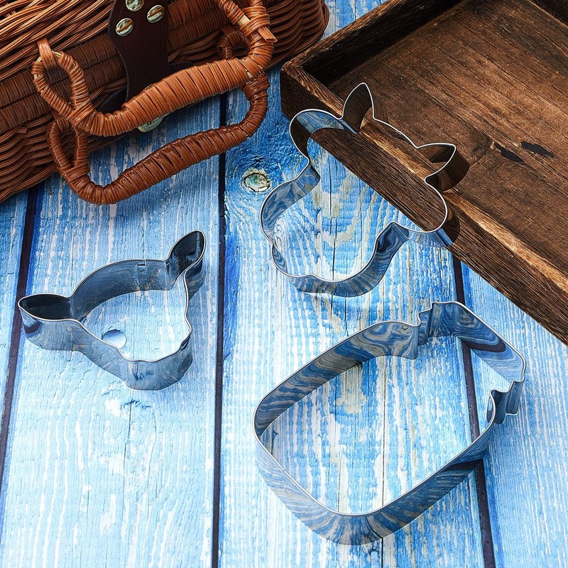 Cows Cookie Cutters Set 2 Styles Metal Cows Head Cookie