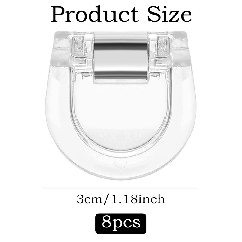 8Pcs Adjustable Hem Clips for Pants, Fabric Holders for Hemming