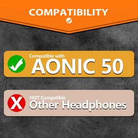 AONIC 50 Ear Pads - TRANSTEK Replacement Ear Cushion Foam Compatible with AONIC 50 Headphones Soft I Comfortable Memory Foam (Grey Fabric)