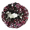 Kella Milla Stylish Satin Shower Cap - Hearts & Black