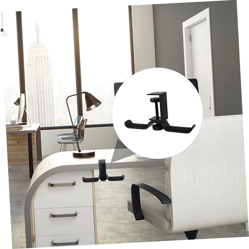 KONTONTY Headphone Stand Hanger Rotation Under Desk Hook for Gaming