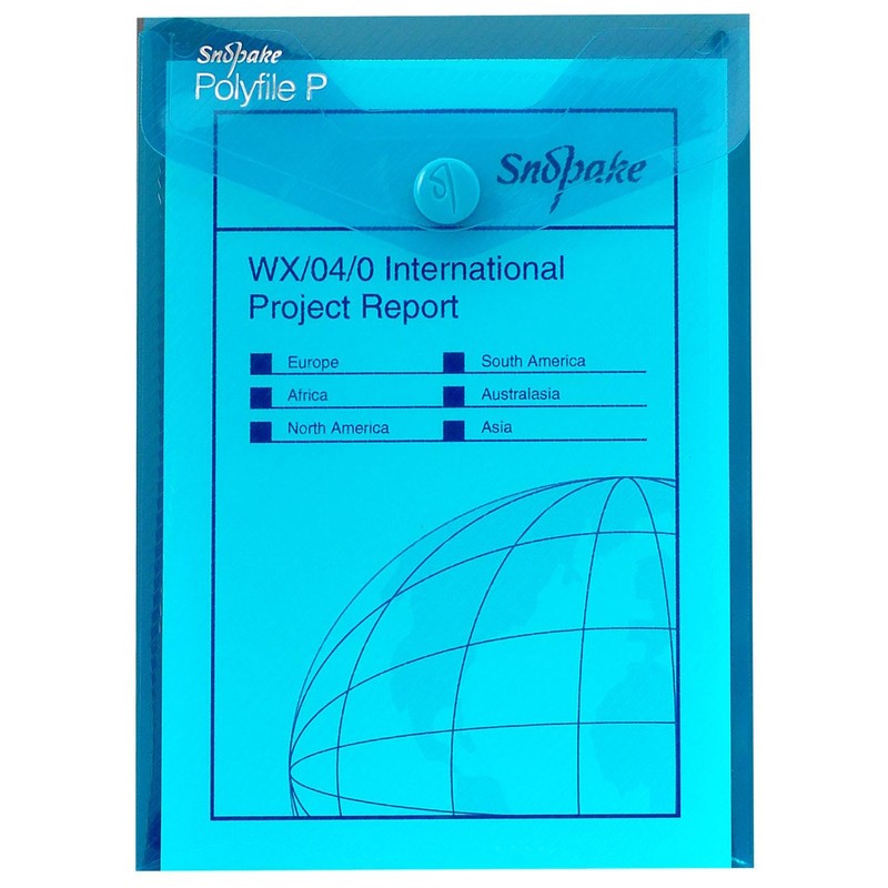 Snopake A7 Polyfile P Portrait Popper Wallet with Press Stud