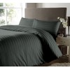 Ev Dekor® Double Duvet Cover Set Hotel Quality Stripes Satin