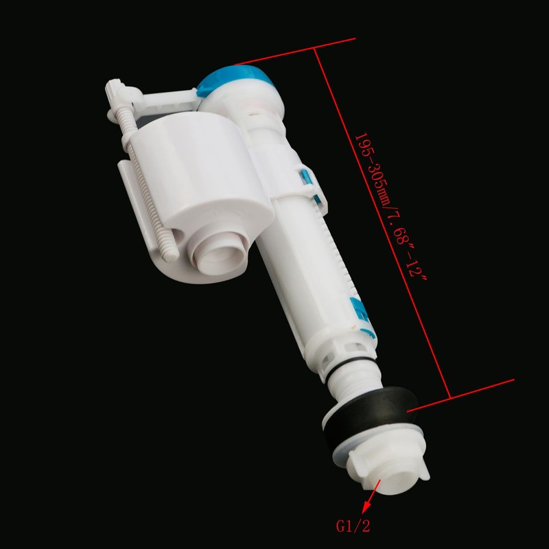1pcs ABS Toilet Fill Valve, 18.5cm/7.28" Adjustable Height