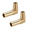TA-VIGOR 2Pcs Brass Barb Hose Fitting, 90 Degree Elbow 10mm
