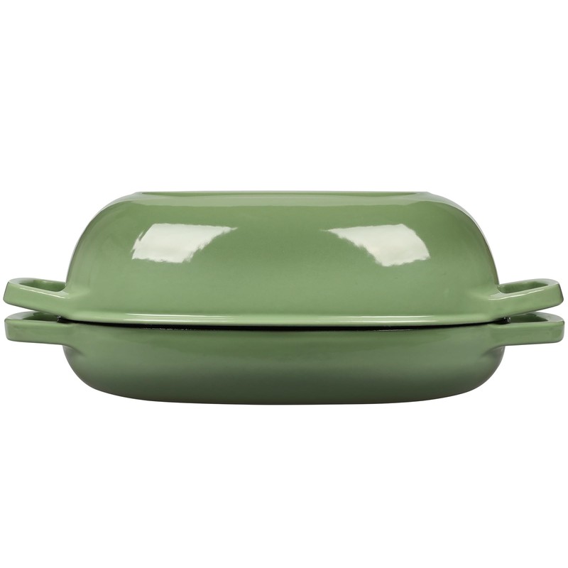 EDGING CASTING Enameled Cast Iron Dutch Oven Pot with Lid,