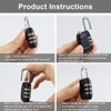 Lock with Combination Code, 6 Packs 3 Digit Anti-Rust Weatherproof