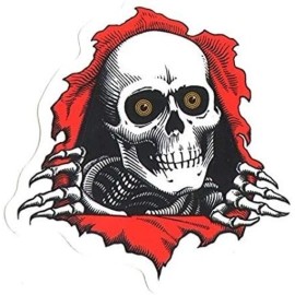Powell Peralta Ripper Skateboard Sticker - 4 Inch Red Vinyl Waterproof Outdoor