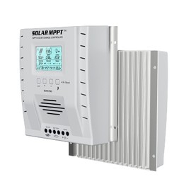 OOYCYOO MPPT Charge Controller 60 amp 12V/24V Auto, 60A Solar Panel Charge Regulator with Blacklight LCD Display Max 100V for Lead-Acid Sealed Gel AGM Flooded Lithium Battery