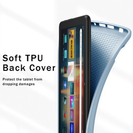 Famavala Trifold Stand Case for 8" Tablet (12th/10th Generation), with Auto Wake/Sleep, All New Soft TPU Cover,Lightweight not Compatible with LG N8 Tablet (Sky Blue)