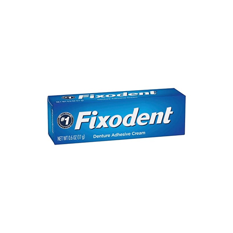 Fixodent Secure - Crema adhesiva para dentaduras postizas (0.6 onzas