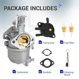 BlueStars Carburetor for Kawasaki Engine EZGO RXV 2008 and up TXT 2010-2015 Valor 2010-2014 - Carburetor Kit with Fuel Pump for 13HP FJ400D Engine Motor Golf Cart - Replaces # 808656 602061 72873G01