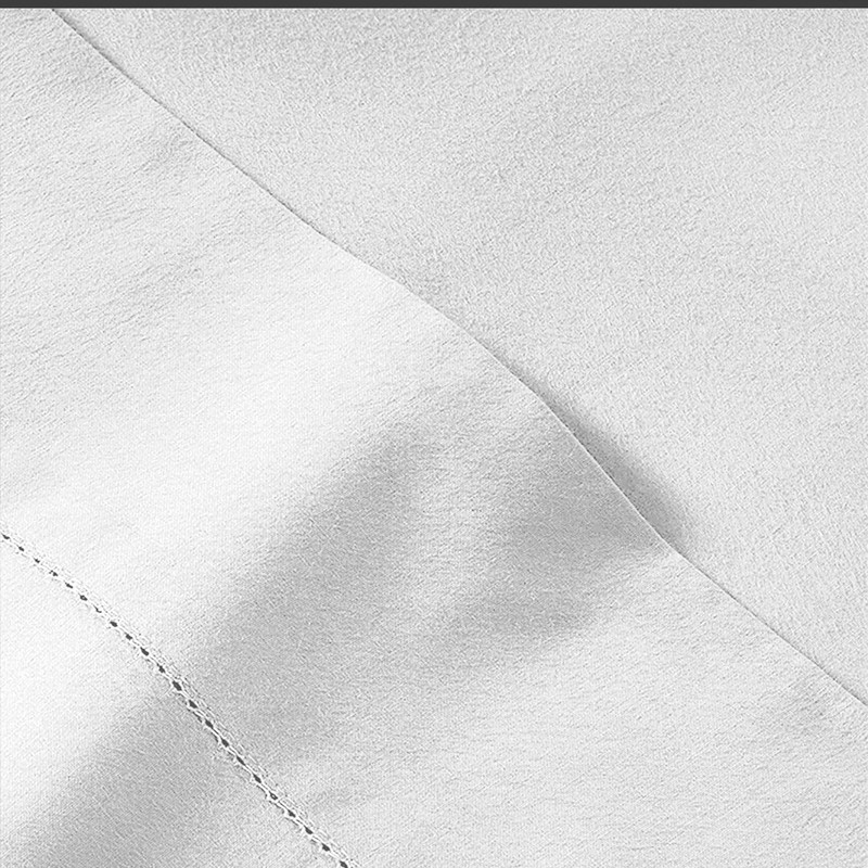 AL NOOR HOME Premium White Fitted Sheet - 100% Pure
