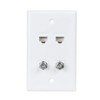 BUPLDET 2 Ethernet 2 Coax Wall Plate - Double Cat6