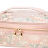 Francfranc Mesh Embroidery Vanity Pouch, Small, Pink