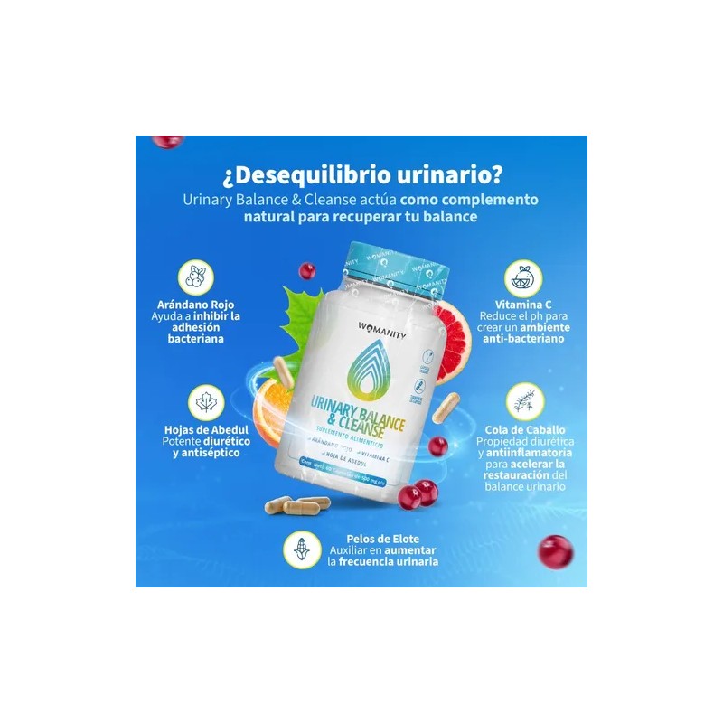 Complejo Infecciones Urinarias 60 Cápsulas Arándano Abedul Sabor Sin Sabor!