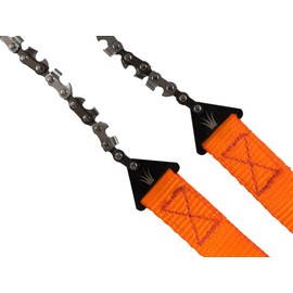 Nature is Adventure More Bite with 33 teeth made of carbon steel hand chainsaw incl. Belt bag - Premium survival AST saw, garden saw for camping, garden and outdoor accessories, 65cm