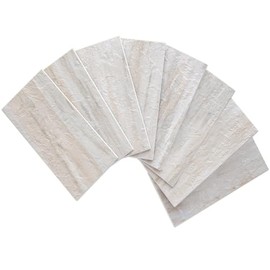 AULIGET 100-Piece Beige Slate Peel and Stick Backsplash Wall Tiles, 3" x 6" PVC Faux Stone Stick on Tile for Backsplash Kitchen, Bathroom, Laundry Room, Camper, Fireplace