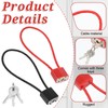 Pack of 2 Cable Lock with Key, Robust Padlock with