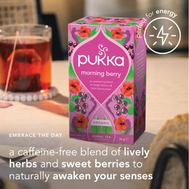 Pukka Herbal Organic Morning Berry, 80 Total Tea Bags (20ct - Pack of 4)