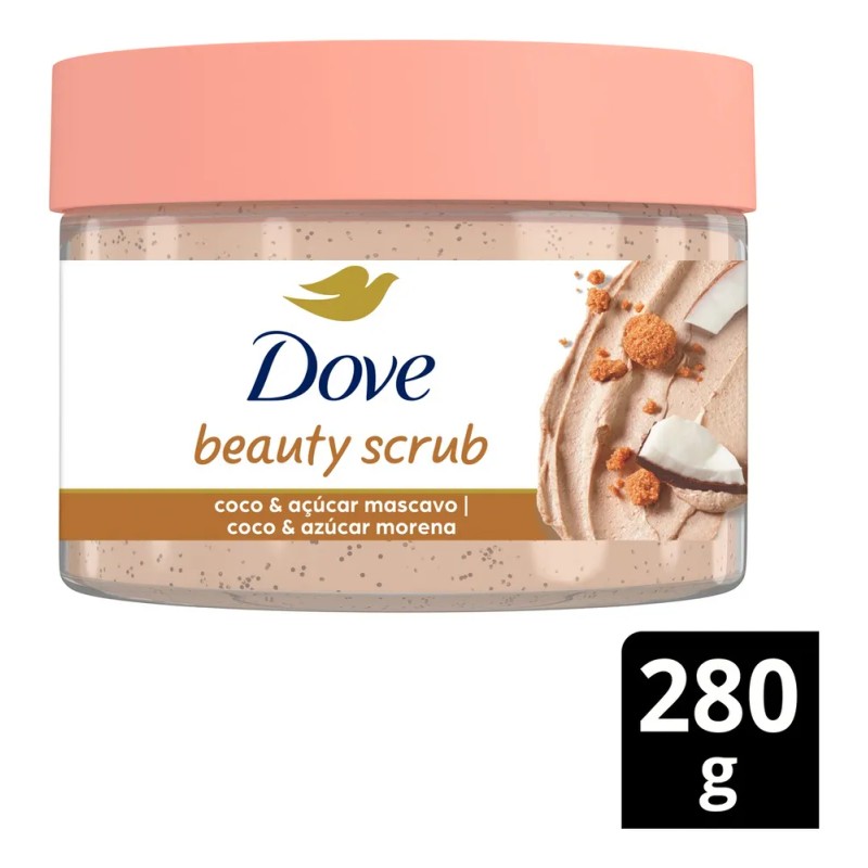 Exfoliante Corporal Dove Beauty Scrub Coco y Azúcar Moreno 280g