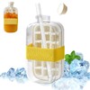 Ice Cube Bottle with Straw, Ice Cube Bottle, 2-in-1 Ice