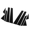 10Pcs Window B Pillar Post Trim Gloss Black Lightweight Rugged