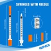 20 Pack 1ml Syringes with 30Gx8mm Plastic Multiple Uses Measuring
