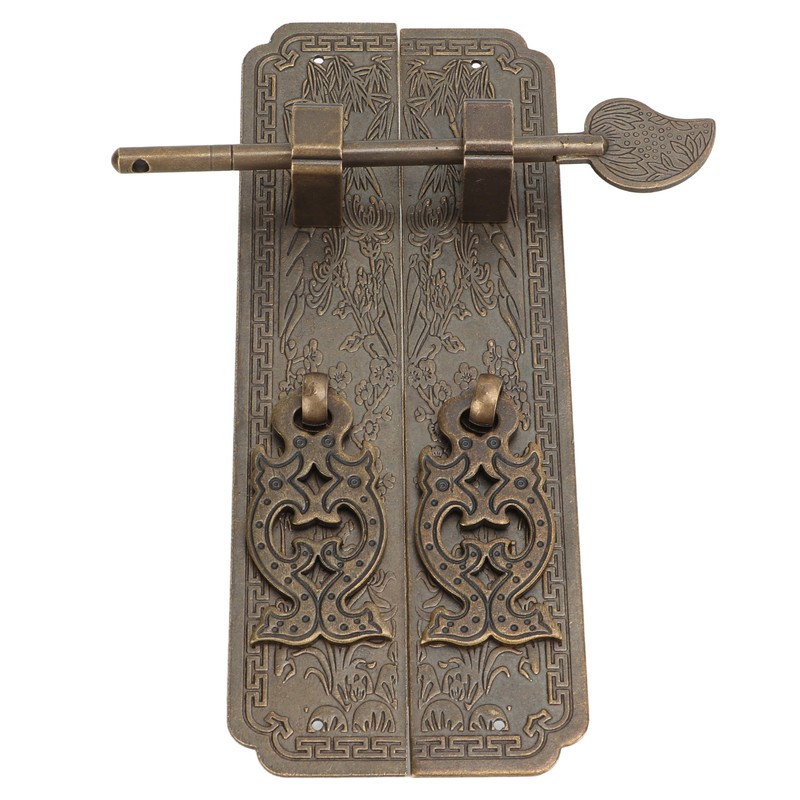 Antique Handles Plum Orchid Bamboo Chrysanthemum Chinese Retro Antique Brass