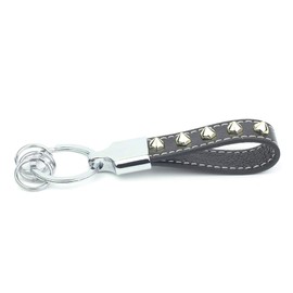 Handmade Cowhide Leather Metal Key Chain, Leather Keychain, Leather Key Holder (Taper Nail)