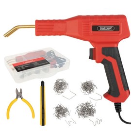 Plastic Welder - 120V/50W Plastic Weld Kit with 200PCS Staples, Wire Cutter, and Utility Knife - Tool Kit for Car, Kayak, and Home Repair by Stalwart
