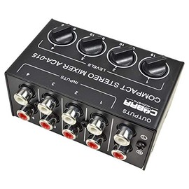 4 Channel Stereo Audio Mini Mixer For Line Level Inputs