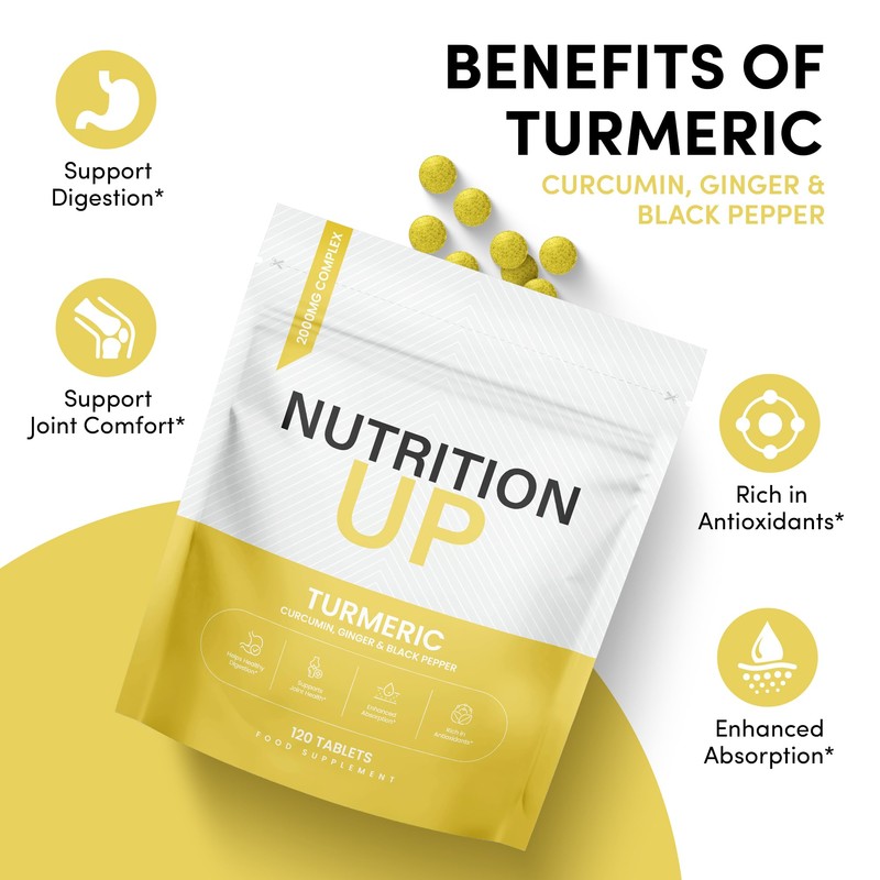 Turmeric Tablets 2000mg with Black Pepper & Ginger – 120
