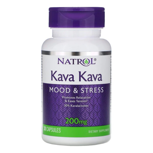 Natrol Kava Kava 200 Mg Promueve La Relajación 30 Cápsulas