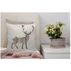 WONDERTIFY Deer Cushion Cover Fashion Deer Bird Decorative Throw Pillow
