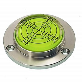 Nivel universal de aleación de aluminio, nivel pequeño, redondo, burbuja, diámetro de 50 mm, altura 11,5 mm (1 unidad), color verde