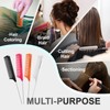 Jurrissa Rat Tail Combs for Parting, Protable Retractable Rat Tail