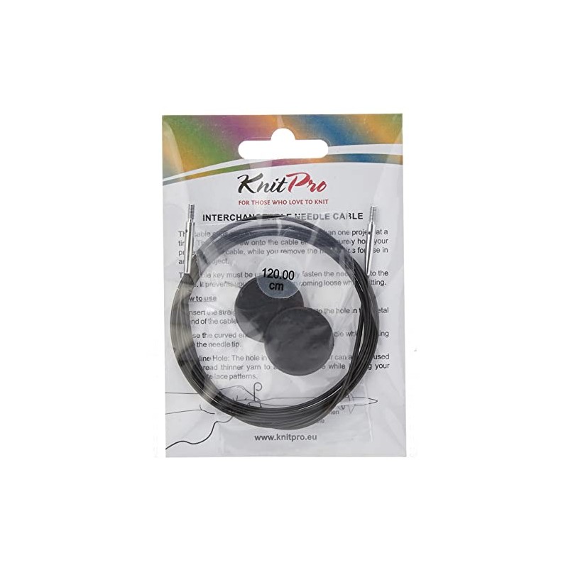 KnitPro KP10524 120 cm Interchangeable Cable, Black