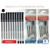 NATARAJ Gelix Gel Pens (10 x 0.7mm BLACK Gel Pens