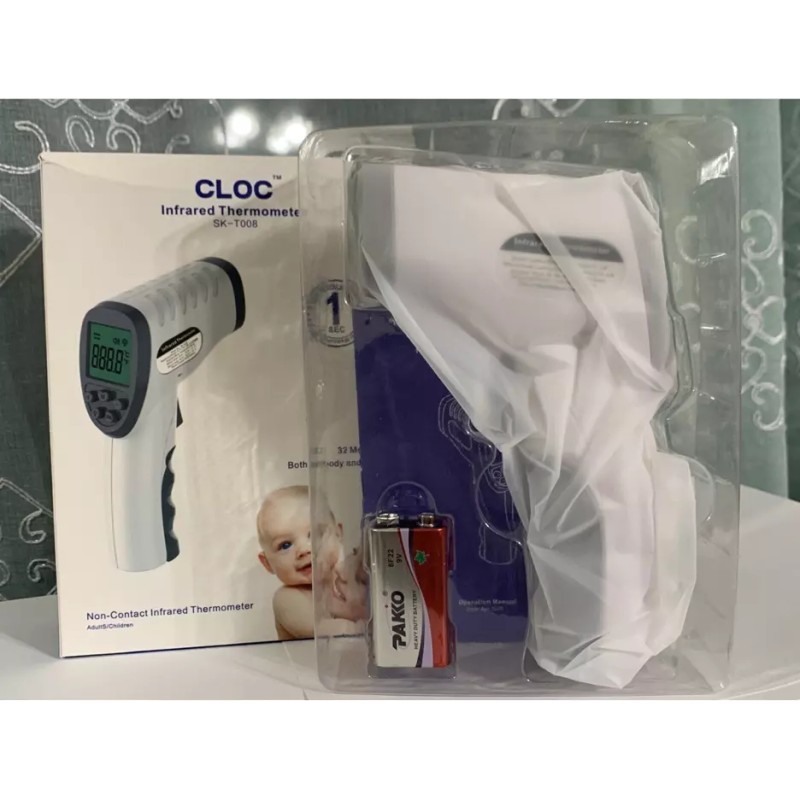 CLOC Infrared Thermometer Forehead NON-CONTACT Instant Readings Baby And Adults